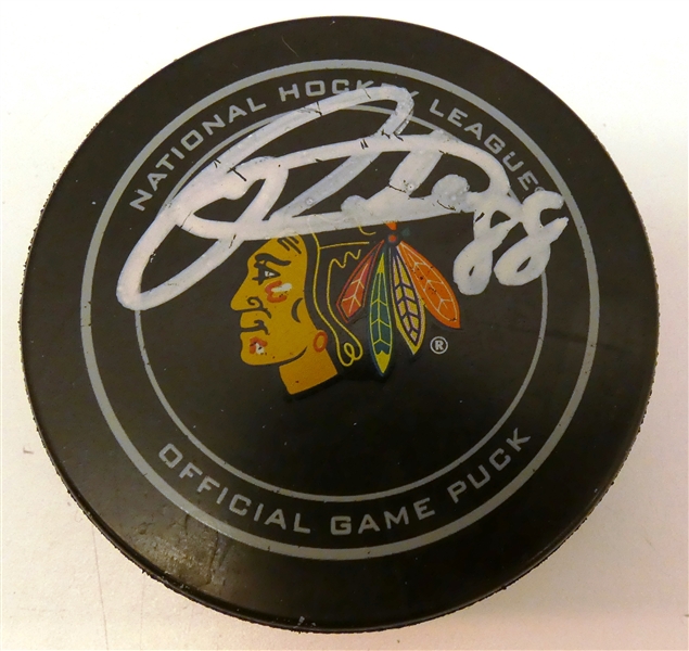 Patrick Kane Autographed Blackhawks Puck
