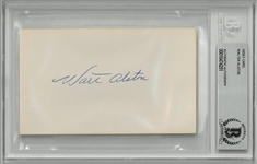 Walt Alston Autographed 3x5 Index Card
