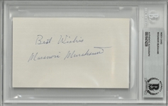 Masanori Murakami Autographed 3x5 Index Card