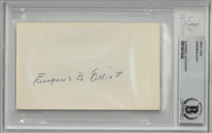 Eugene Elliott Autographed 3x5 Index Card