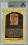 Charlie Gehringer Autographed Hall of Fame Plaque