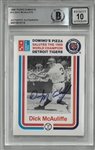 Dick McAuliffe Autographed 1988 Dominos