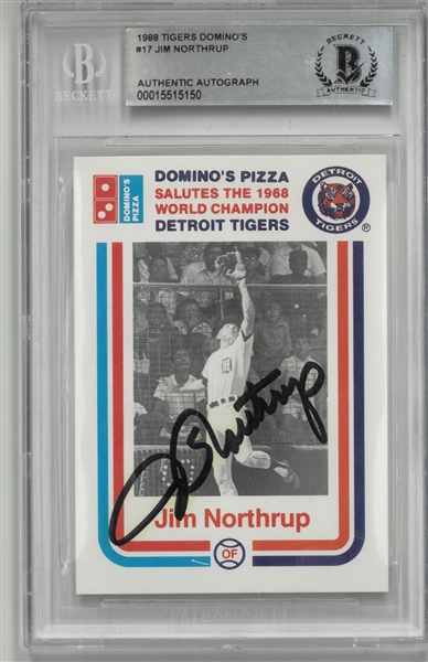 Jim Northrup Autographed 1988 Dominos