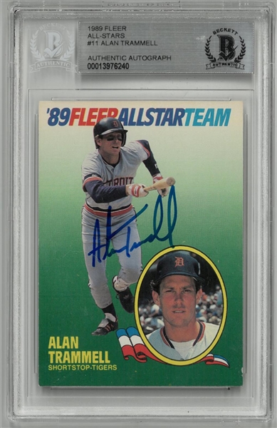 Alan Trammell Autographed 1989 Fleer