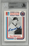 Tom Matchick Autographed 1988 Dominos