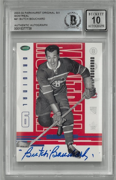 Emile Bouchard Autographed 2003 Parkhurst