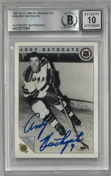 Andy Bathgate Autographed 1991 Ultimate
