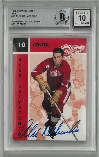 Alex Delvecchio Autographed 1995 Parkhurst