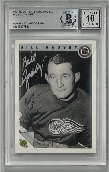Bill Gadsby Autographed 1991 Ultimate