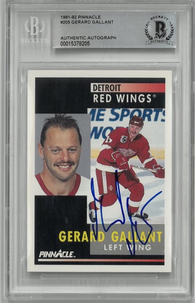 Gerard Gallant Autographed 1991/92 Pinnacle