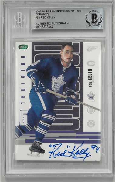 Red Kelly Autographed 2003 Parkhurst