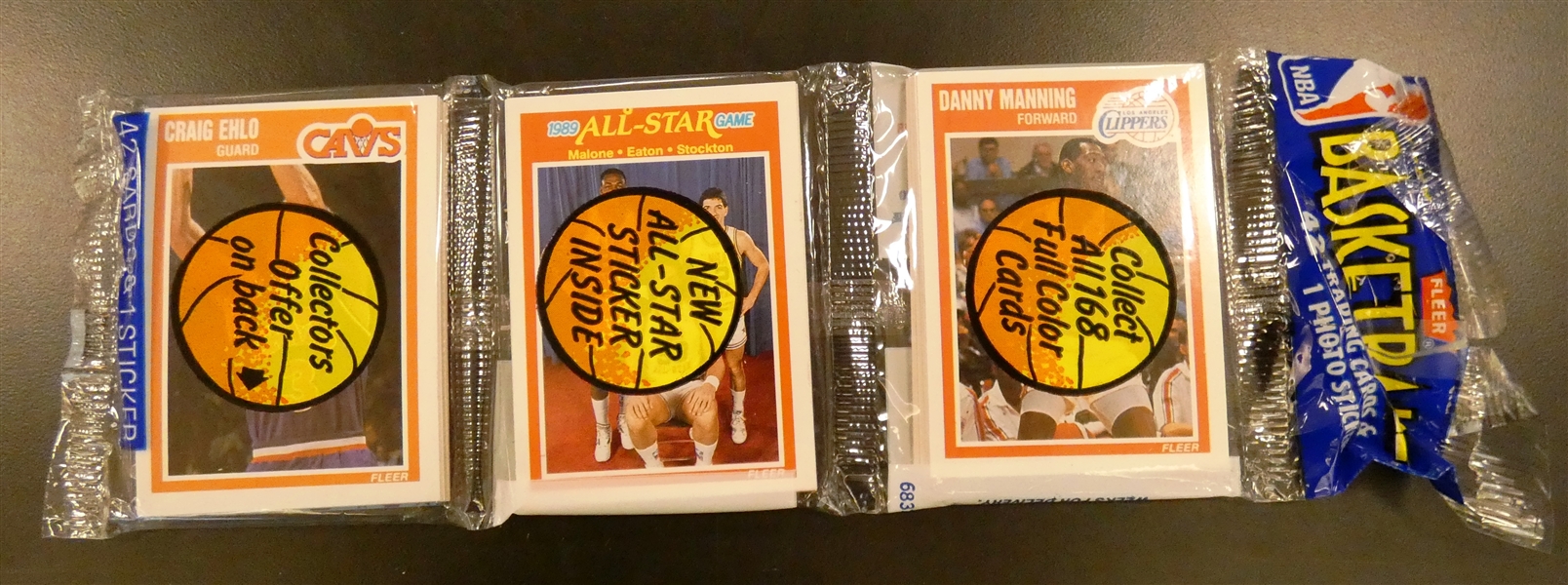 1989/90 Fleer Basketball Rack Pack (Jordan Showing)