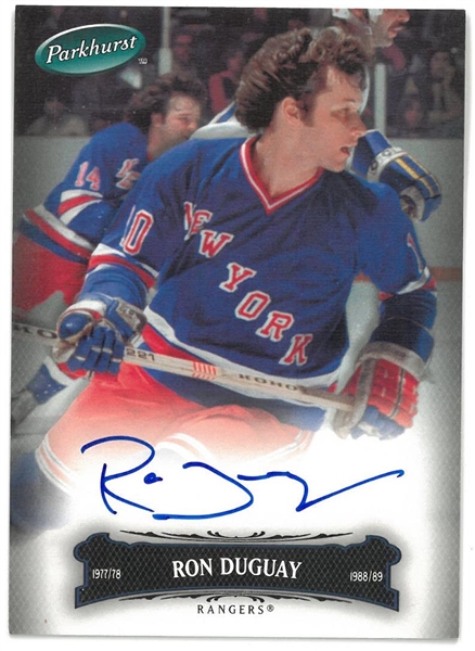 Ron Duguay Autographed Parkhurst