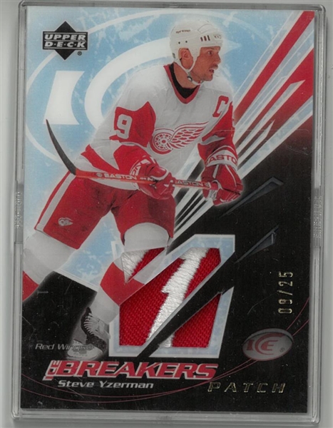 Steve Yzerman #8/25 Upper Deck Jersey Card