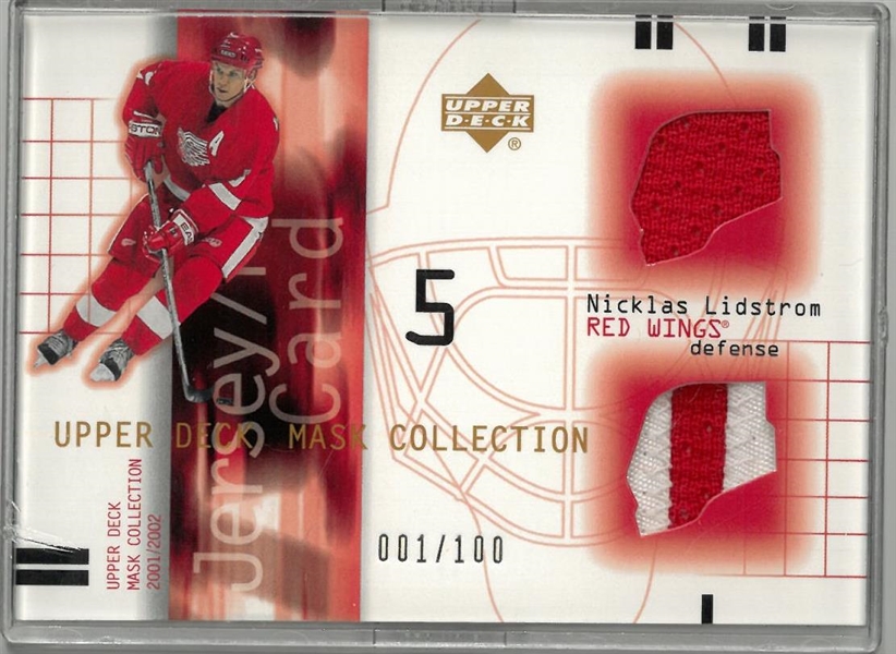 Nicklas Lidstrom #1/100 Upper Deck Jersey Card
