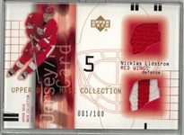 Nicklas Lidstrom #1/100 Upper Deck Jersey Card