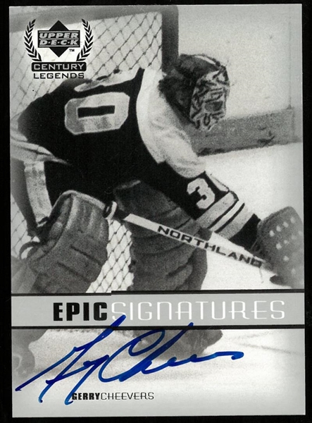 Gerry Cheevers Autographed Upper Deck