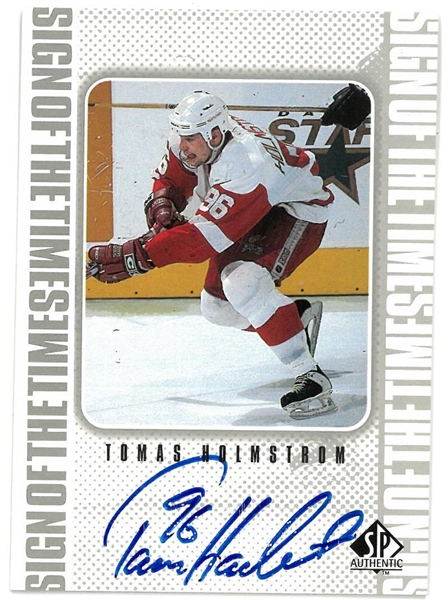 Tomas Holmstrom Autographed Upper Deck