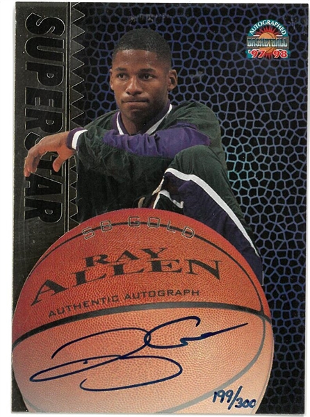 Ray Allen Autographed Card