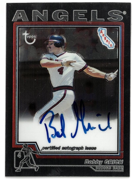 Bobby Grich Autographed Topps Card