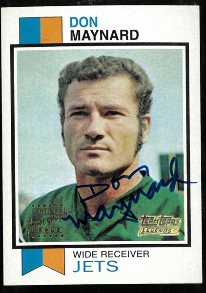 Don Maynard Autographed Topps Card