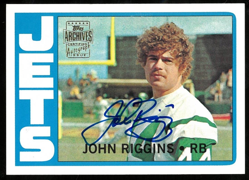 John Riggins Autographed Topps Card