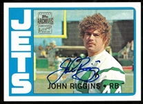 John Riggins Autographed Topps Card