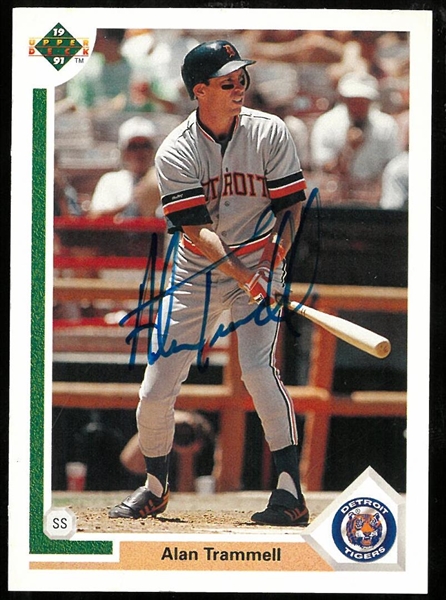 Alan Trammell Autographed 1991 Upper Deck
