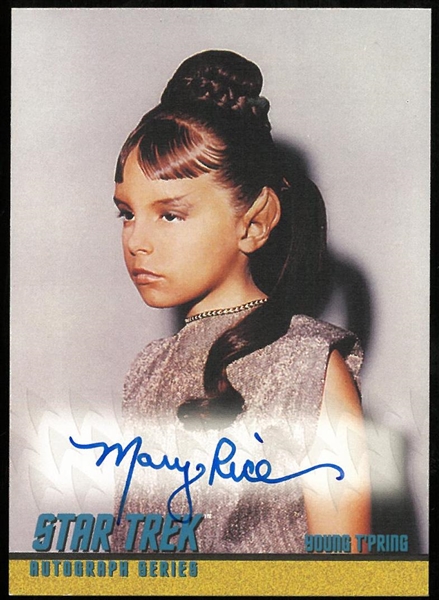 Mary Rice Autographed Star Trek Card