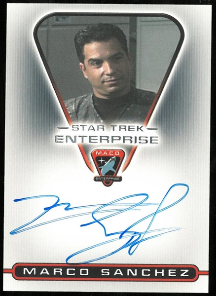 Marco Sanchez Autographed Star Trek Card