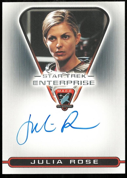 Julia Rose Autographed Star Trek Card