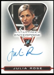 Julia Rose Autographed Star Trek Card