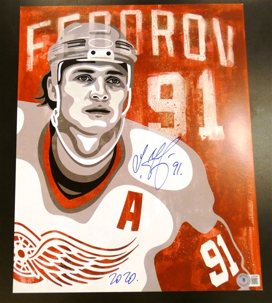 Sergei Fedorov Autographed 11x14 SGA Litho