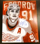 Sergei Fedorov Autographed 11x14 SGA Litho