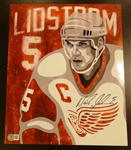 Nicklas Lidstrom Autographed 11x14 SGA Litho
