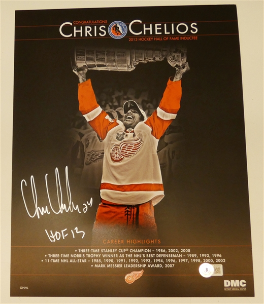 Chris Chelios Autographed 11x14 SGA Litho