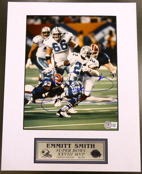 Emmitt Smith Autographed Matted 8x10