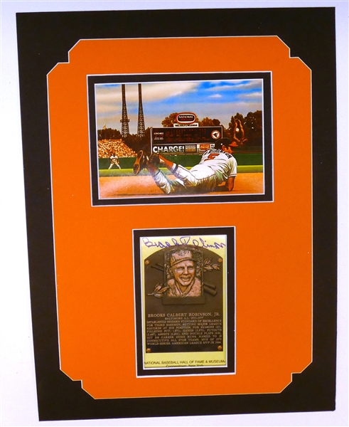 Brooks Robinson Autographed Matted Display