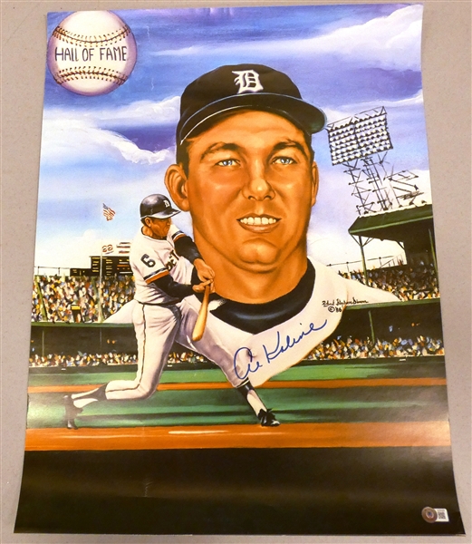 Al Kaline Autographed 16x20 Lithograph