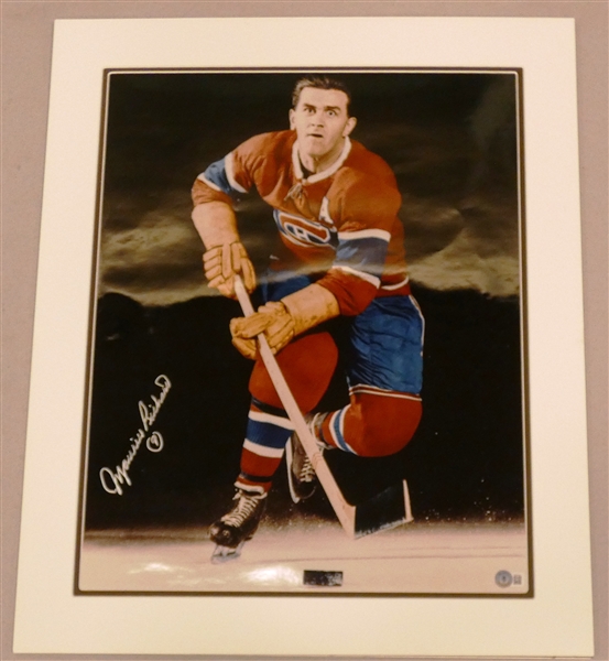 Maurice Richard Autographed Matted 16x20