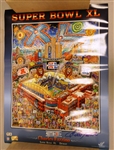 Charles Fazzino Autographed Super Bowl XL Detroit Poster