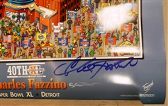 Charles Fazzino Autographed Super Bowl XL Detroit Poster