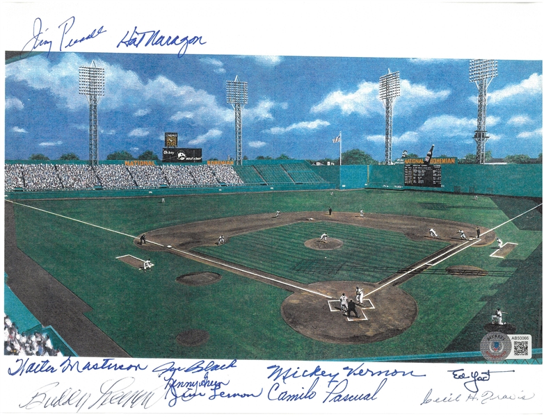 Washington Senators Greats Autographed 8.5x11