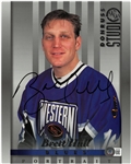 Brett Hull Autographed 8x10 Studio Card