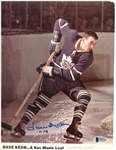 Dave Keon Autographed Magazine Page