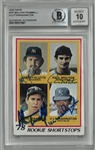 1978 Rookie Shortstops Beckett 10 Autographed Topps