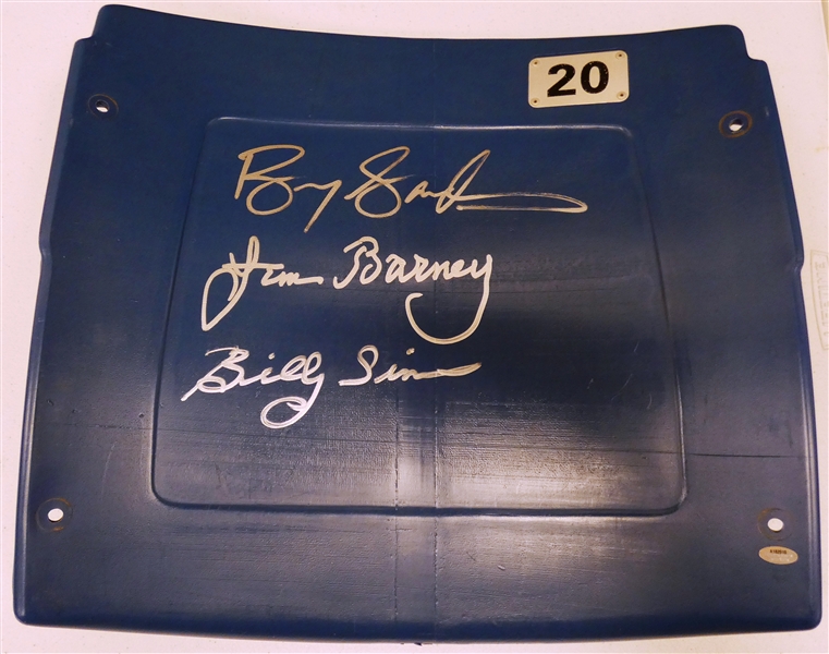 Barry Sanders, Lem Barney & Billy Sims Autographed Silverdome #20 Seatback