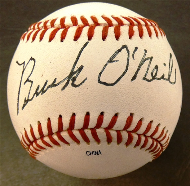 Buck ONeal Autographed Baseball