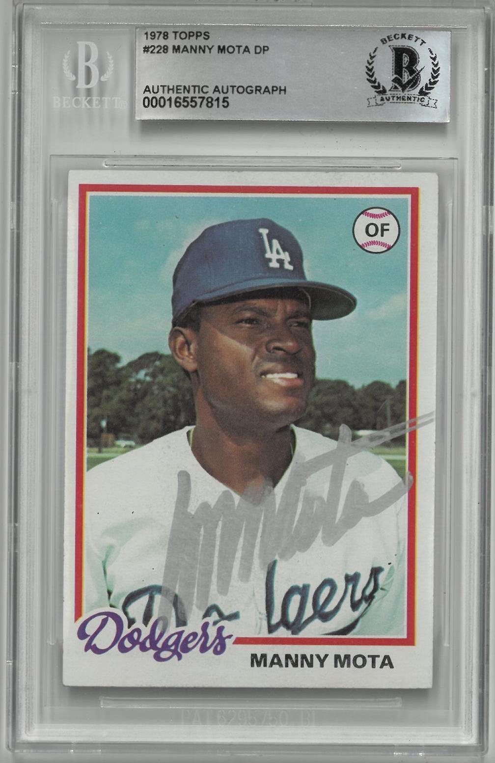 Lot Detail - Manny Mota Autographed 1978 Topps