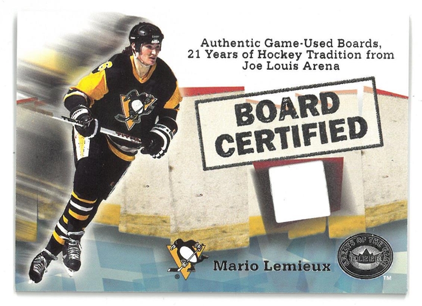 Mario Lemieux Game Used Boards Card
